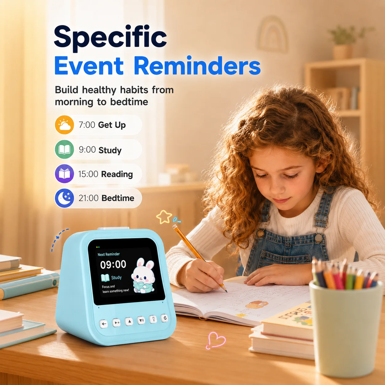 Smart Night Light - Smart Kids Alarm Clock AI Voice