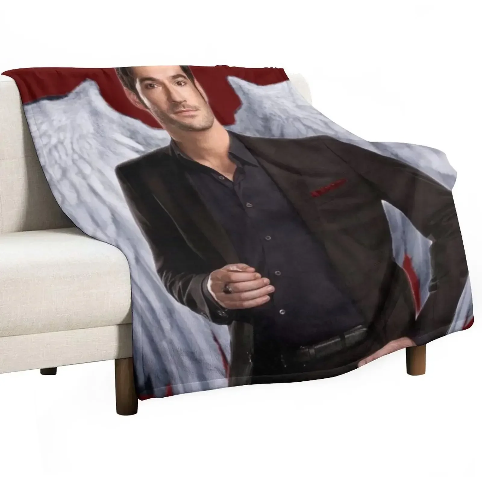 

Lucifer Morningstar Throw Blanket Blankets Sofas Of Decoration cosplay anime Blankets