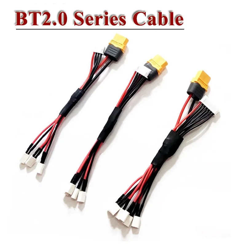 BT2.0 Series Cable XT60 Plug +balance Head Lithium Battery Charging Wire BT2.0 A30 Crossover Machine M6D Qingfeng Charger Cord