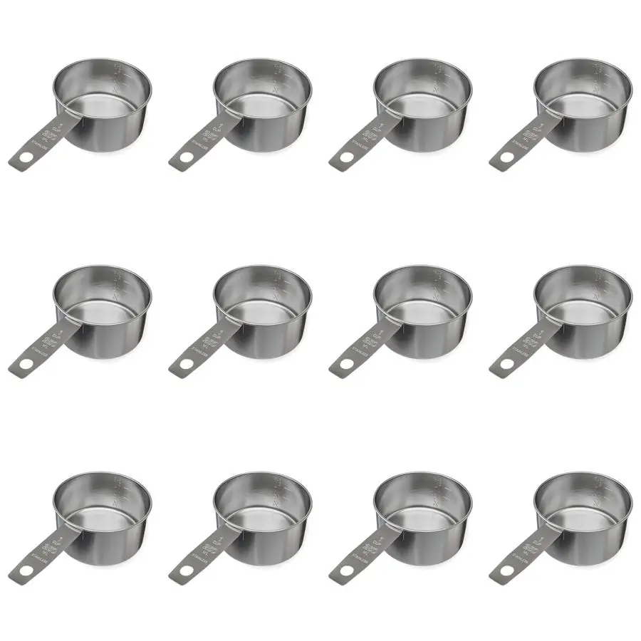 

Мерная чашка из нержавеющей стали, прочная металлическая, 250 мл (240 куб. см, 8 унций), для влажных и сухих ингредиентов, отлично подходит для использования в качестве одной чашки.