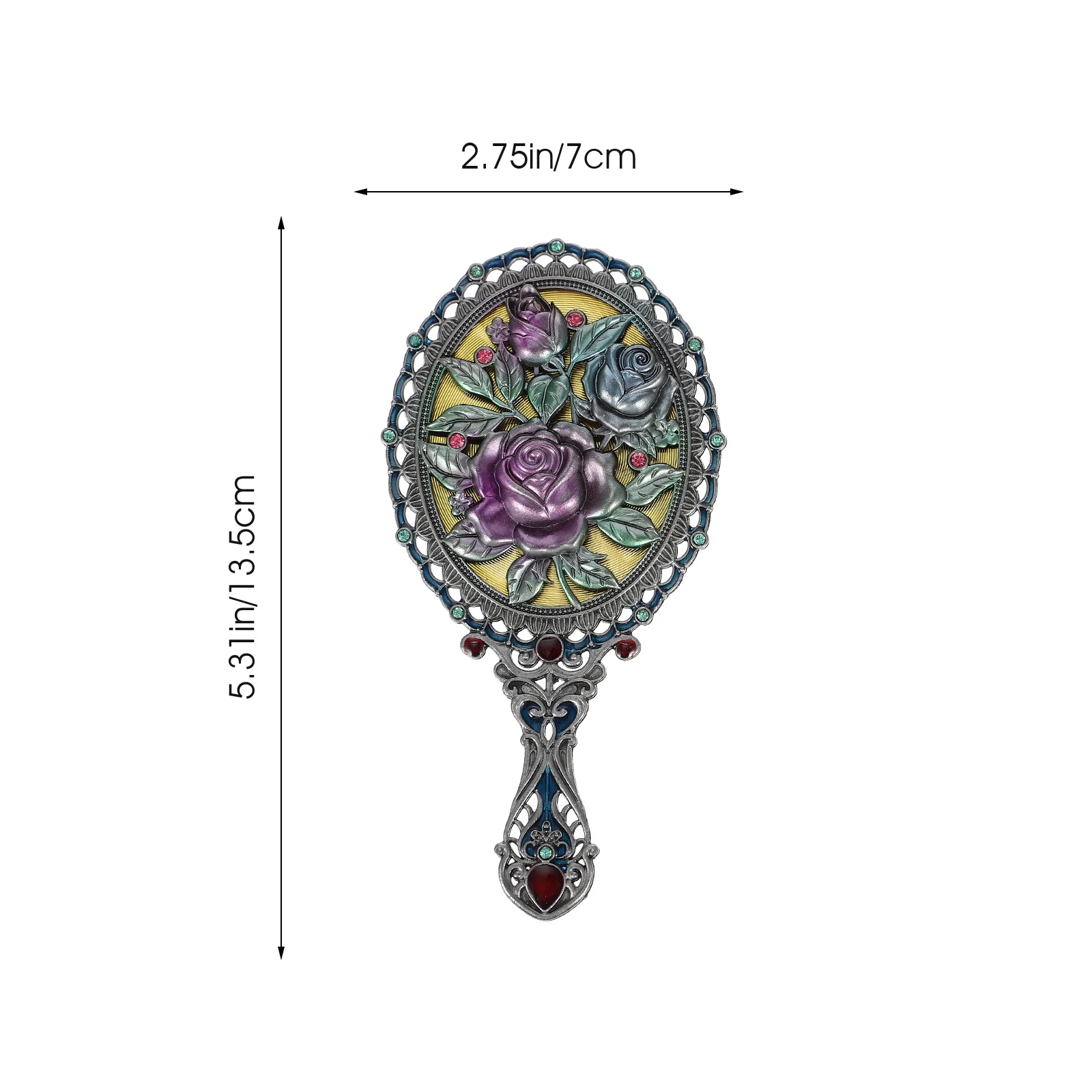 1 conjunto de espelho de maquiagem retro pente conjunto portátil espelho de vaidade tamanho pequeno para viagens maquiagem diária espelhos resistentes ao desgaste