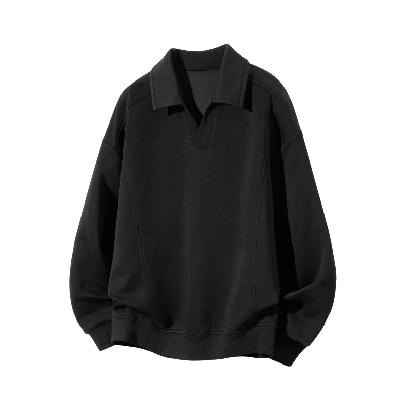 

High Quality Man Long Sleeves Hoodie V-Neck Autumn New Japanese-Style Versatile Long-Sleeved Top Youth Leisure Hot Mens Clothing