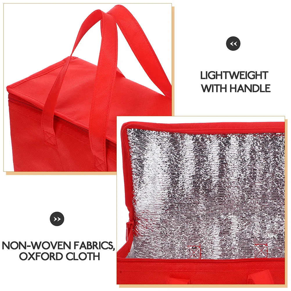 

2Pcs Insulated Lunch Bag Large Capacity Oxford Cloth Thermal Food Tote Portable Carrier Bag for Camping Office Picnic