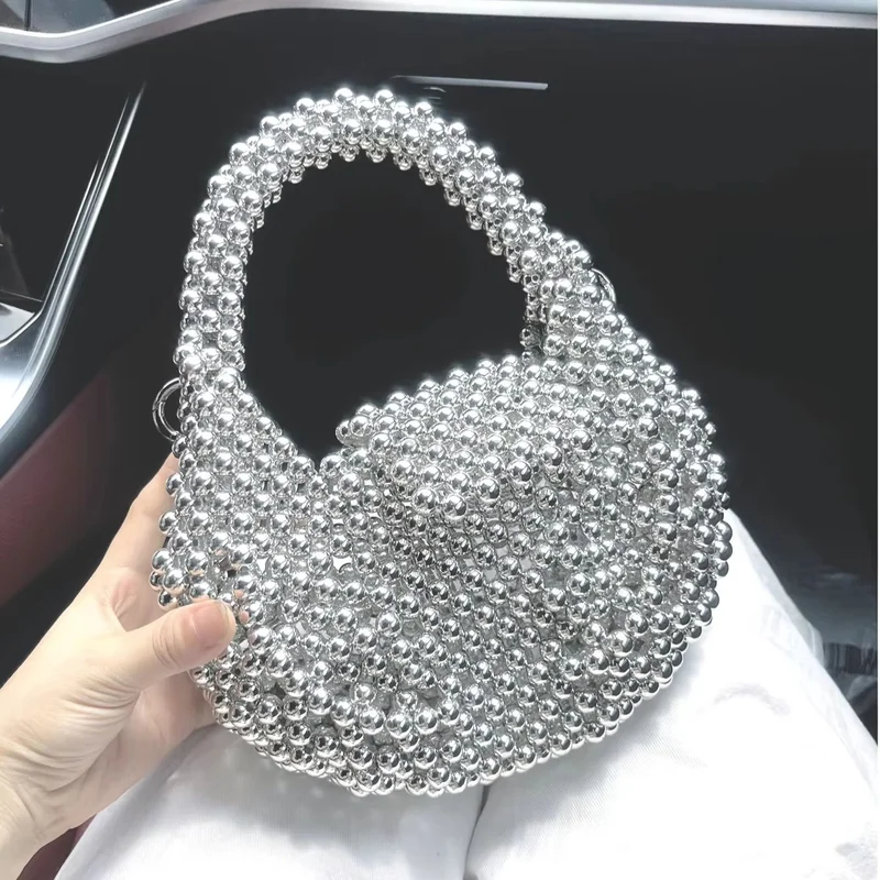 

Роскошный дизайнерский кошелек-клатч для женщин, жемчужное украшение ручной работы для вечеринки, свадьбы, вечерней сумки