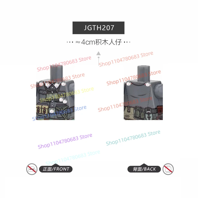 MOC-Muñeca de bloques de construcción militar, Mini muñeca, soldado alemán, líder de guerra, juguete para regalo, colección de adornos