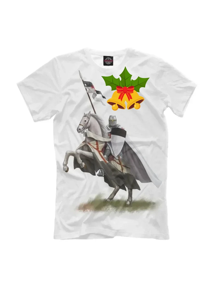 Knight on Horseback  Knights Templar Art Printed T-Shirt. Summer Cotton Short Sleeve O-Neck Mens T Shirt New S-3XL