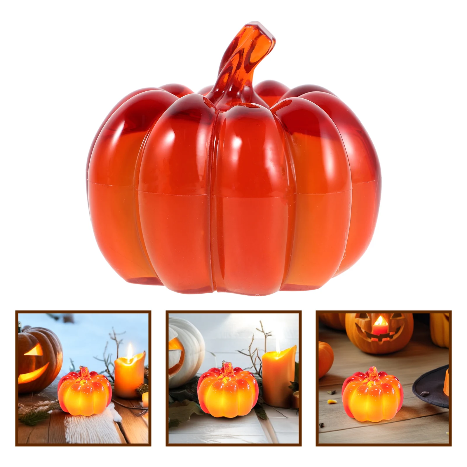 

2Pcs LED Halloween Pumpkin Light Table Centerpiece for Festive Home Decor High Brightness Energy Efficient Pumpkin Desk Lamp