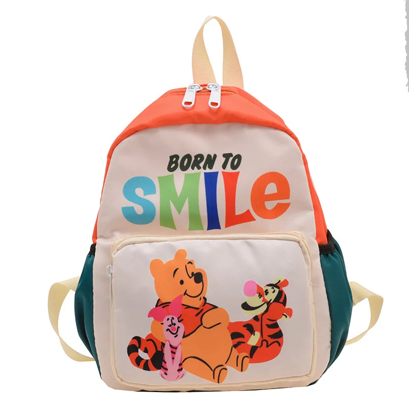 Disney Small Backpack Kawaii Cute Anime Tigger Winnie Creative Girl Travel Portable Cosmetics Storage Leisure Fashion Backpack