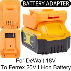 Ferrex 20V 리튬 이온 공구용 어댑터/컨버터, 디월트 18 V, 20V 리튬 이온 배터리 어댑터, 전동 공구 액세서리