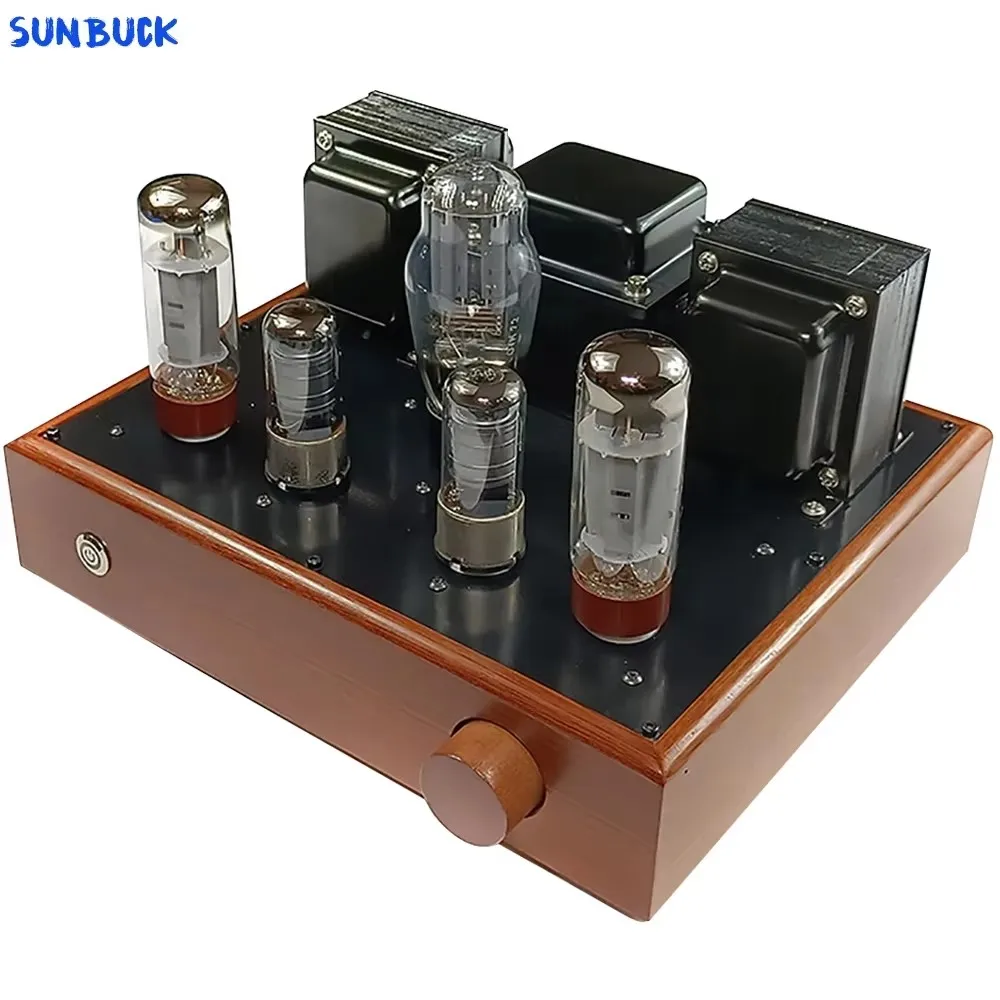 Sunbuck 5Z3P Tabung Penyearah 6J8P Dorong EL34 6P3P 6L6 KT66 Amplifier Daya Tabung Vakum 8W + 8W Audio Amplifier Tabung Ujung Tunggal
