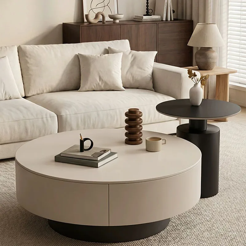 Drawers Storage Coffee Table Decoration Modern Living Room Wood Side Table Space Saving Cheap Mesa Auxiliar Salon Furniture