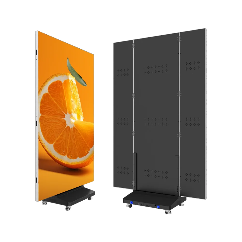 Foldable Double Sided Seamless Splicing Indoor LED Standing Poster Screen