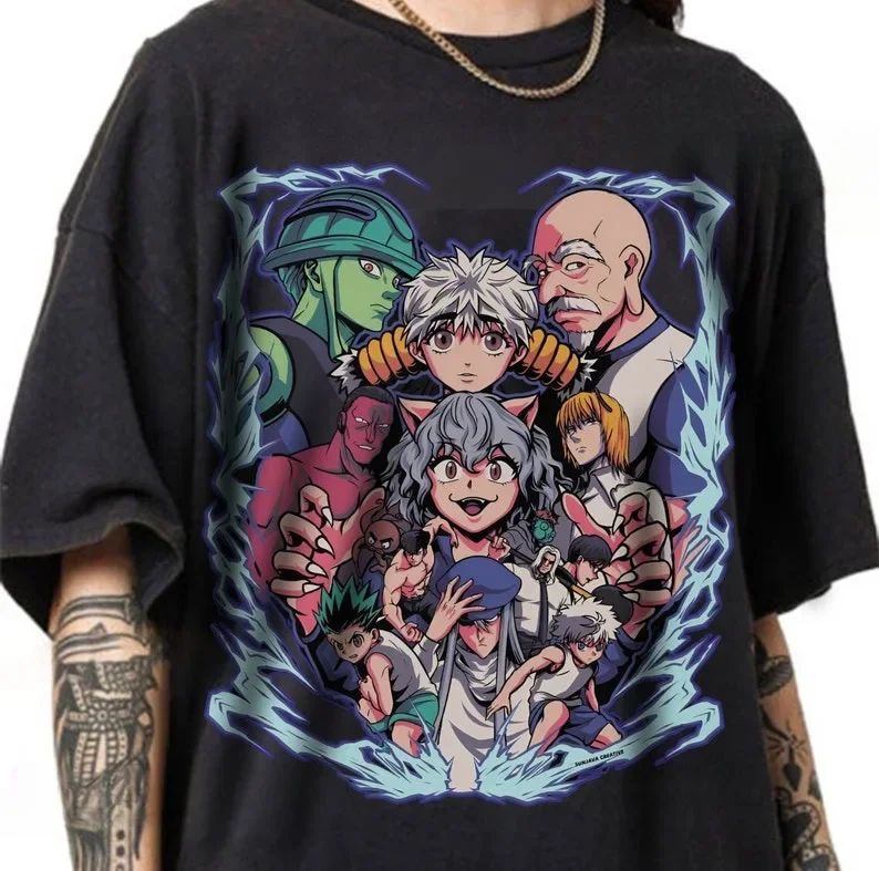 Hunter X Hunter T-shirt, Inspired Anime Izuku Midoriya T-shirt Black- Anime Gift