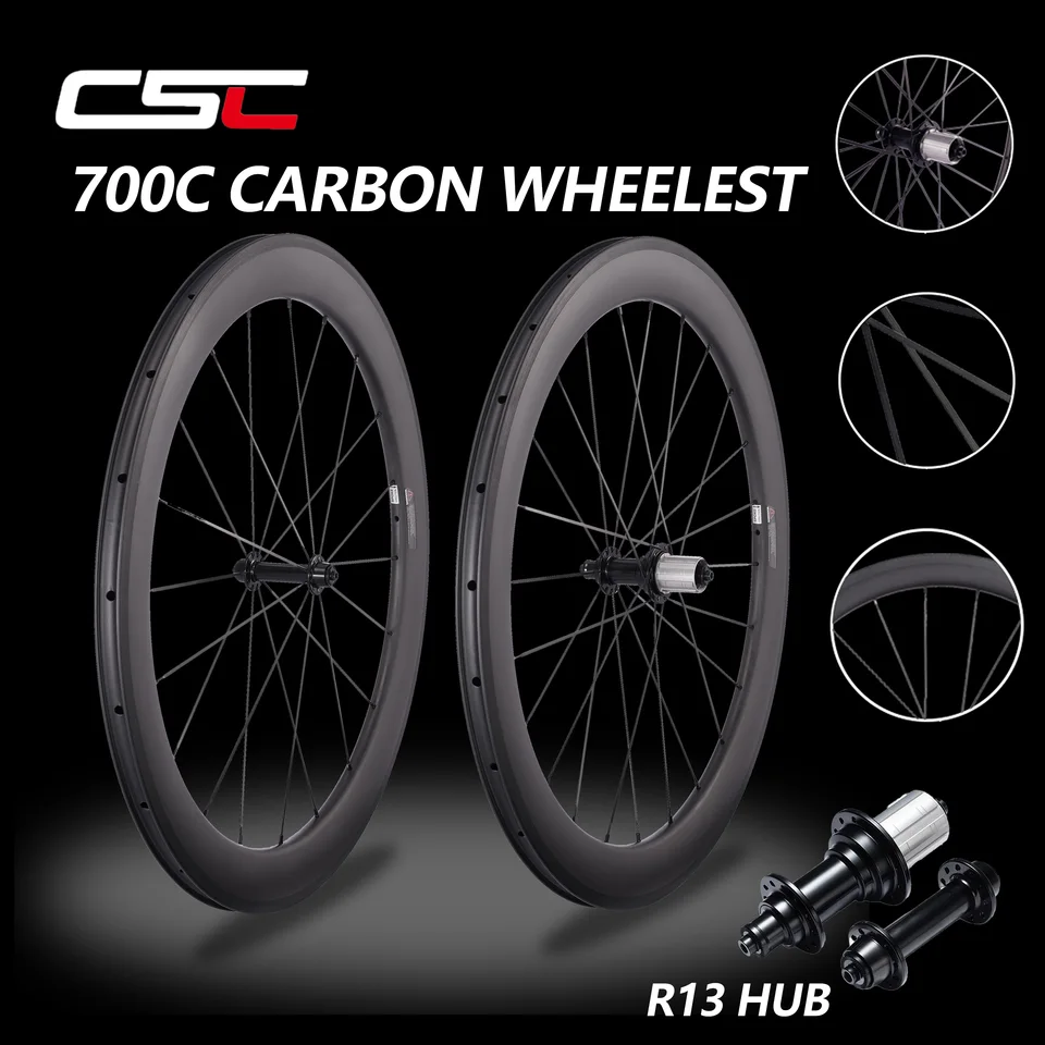 CSC UCI 超軽量カーボンロードホイール リムブレーキ 700C 25mm幅 38mm