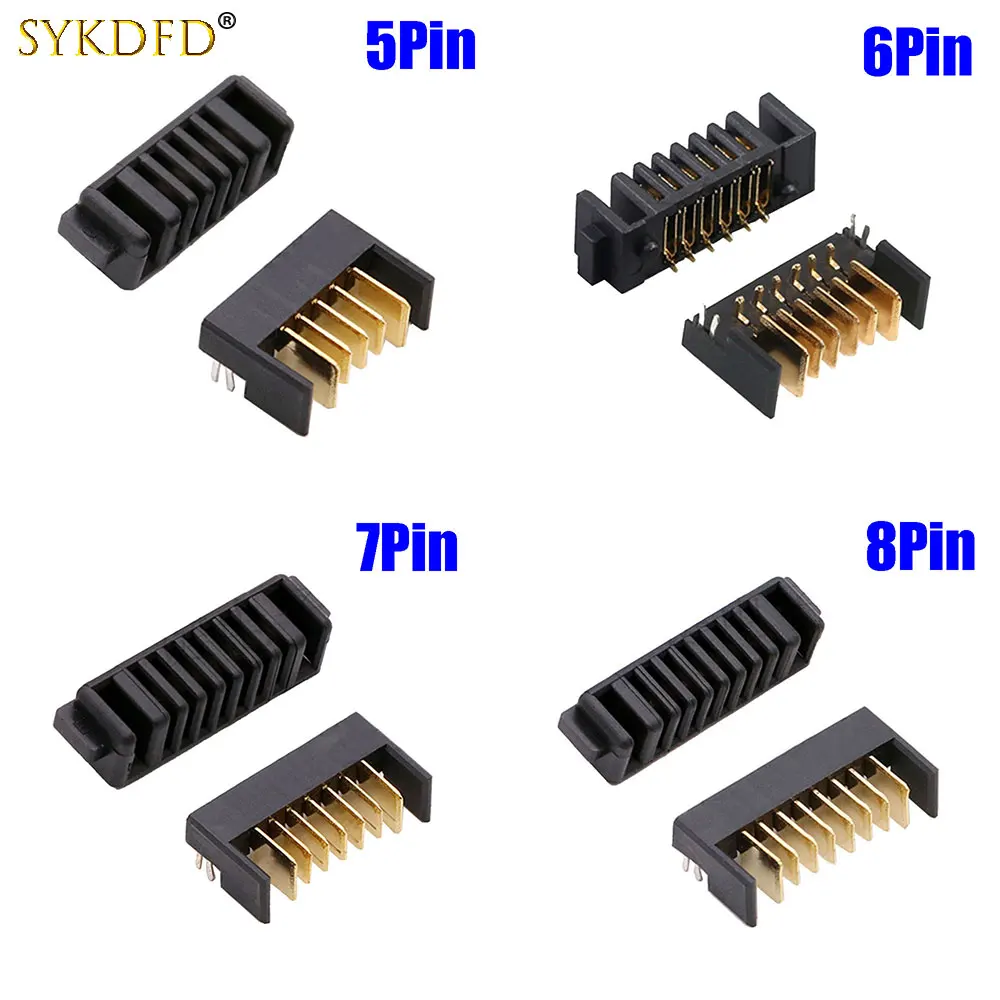 1Pair 4/5/6/7/8/9/10Pin Laptop Battery Connector Pitch 2.0mm Holder Clip Slot Contact Male and Female plug