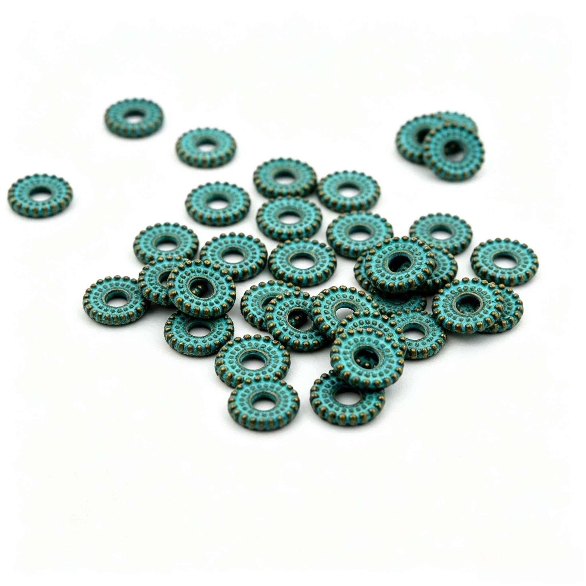 100 Tibetan Green Loose Spacer Metal Beads For Jewelry Making Diy Bracelet Necklace Finding Accessories Wholesale Supply image 5
