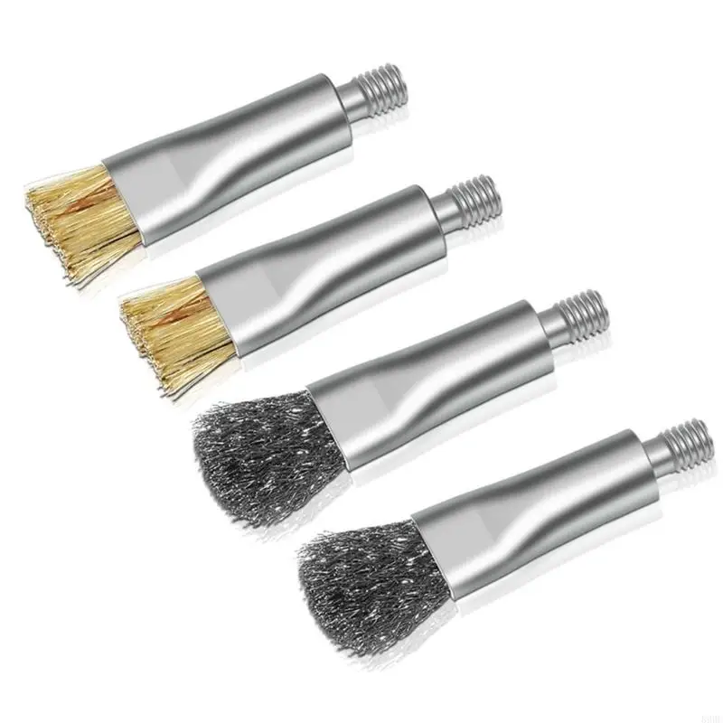 

4Pieces Profession Phone Repair Brush Set Rigid Steel Bristles for Stubborn Oxidation Removal Circuit Board Maintenance 896C