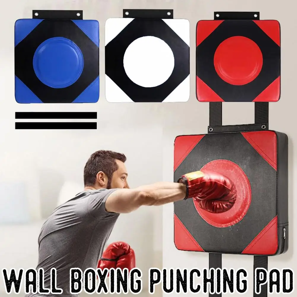 Tapis de boxe carré en cuir PU, cible murale réglable, recommandé pour l'entraînement, le sac de sable, le fitness, le taekwondo, S0Z3