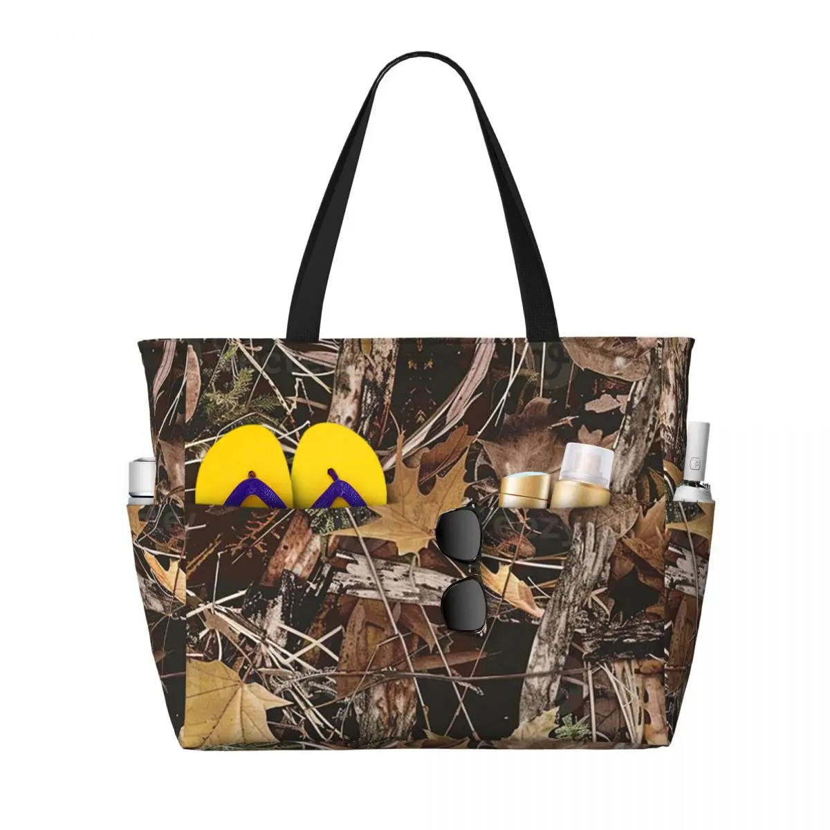 Real Tree Camouflage Beach Tote Bag Sport Gym Yoga Duffle Large Tote Bag Women Travel Bag Fitness bag
