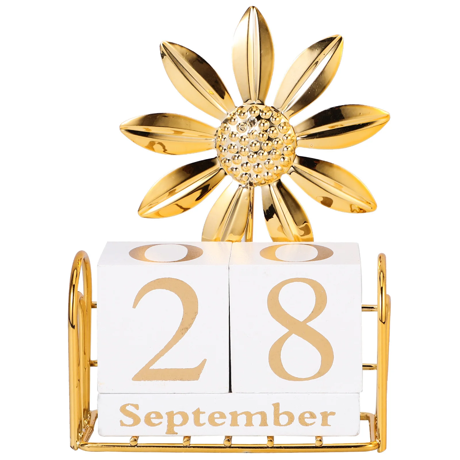 1 Set Household Perpetual Calendar Perpetual Decorative Table Stand Household Daily Use Desktop Block Calendar