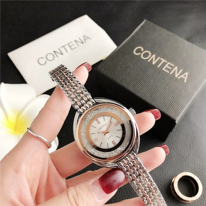 -Reloj de borde suministro de tendencia de moda pequeño Kit de reloj de cuarzo móvil para mujer