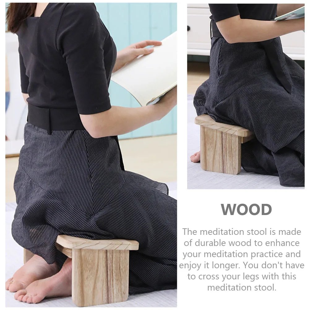 

Meditation Stool Foldable Wood Durable Non-Slip Portable Kneel Mat Zen Stool Home Bench Foldable Wood Stools Meditation Bench