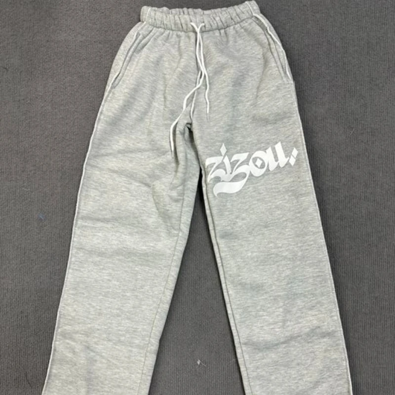 Pantalones de chándal con patrón de letras para hombre y mujer, pantalón de chándal de cintura alta, estilo Retro americano, Y2K, Hip Hop callejero, informal, a la moda