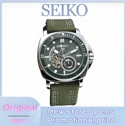 100%Original SEIKO 5 Mechanical Automatic Watch  Men's Canvas Strap Large Disc Watches Fashion High End Sports Wristwatches