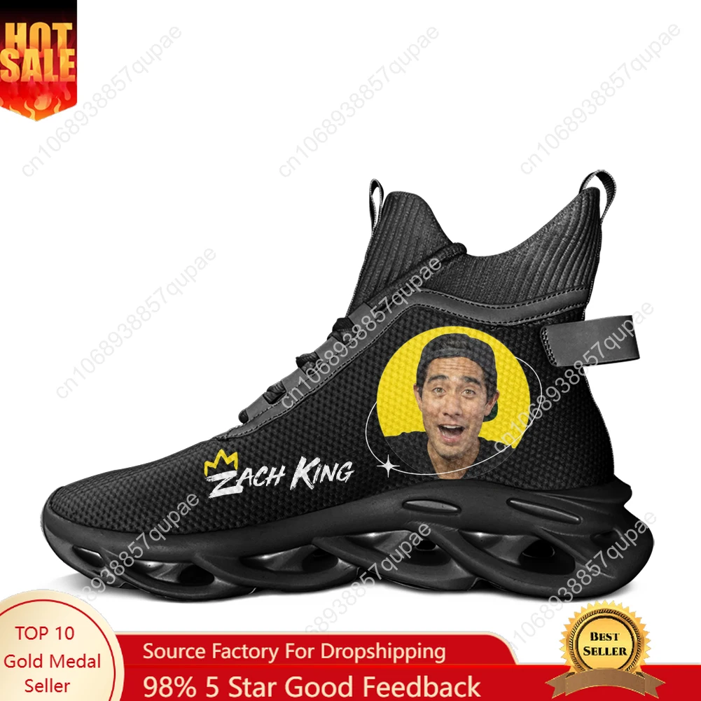 

Zach King American Video Blogger High Top Flats Sneakers Mens Womes Casual Shoes Running Shoes Sneaker Mesh Footwear Custom Shoe