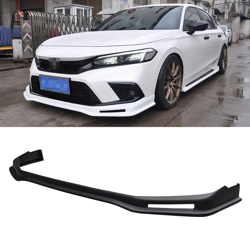 ABS Material Front Spoiler Bumper Lip Chin Front Splitter For Honda Civic 11TH FL1 Sp Style Auto Tuning