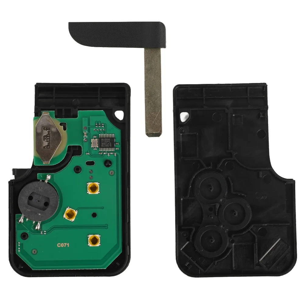 JYQ 433mhz ID46 PCF7947 Smart Key Card For Renault Megane II Scenic II Grand Scenic 2003-2008 3 Button Remote PCB Ultrasonic