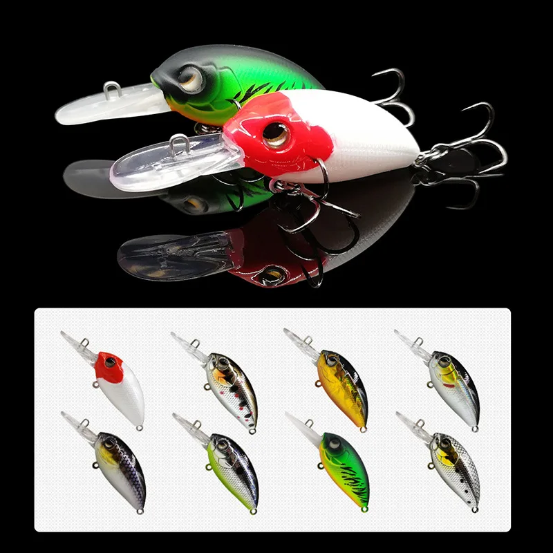

New Shark Design Mini Crankbait 4.8g Bionic Hard Minnow Lure Artificial Bait For Freshwater Bass Trout Panfish Fishing