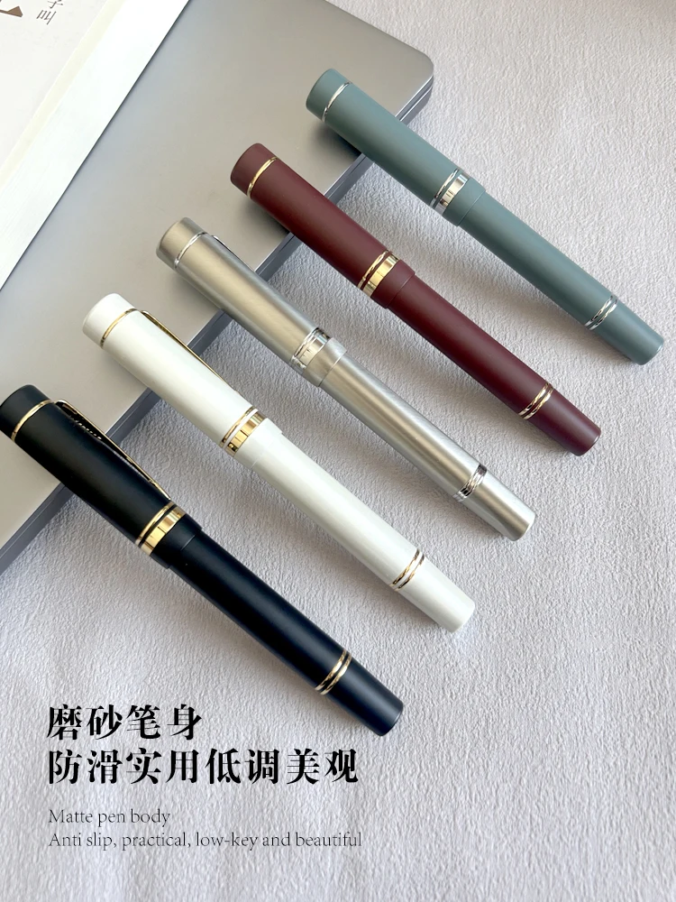 

Ningmeng Yan, перьевая ручка с поршневым металлическим поршнем M1A — перьевая ручка для практики каллиграфии имеет наконечник для заточки лезвия.