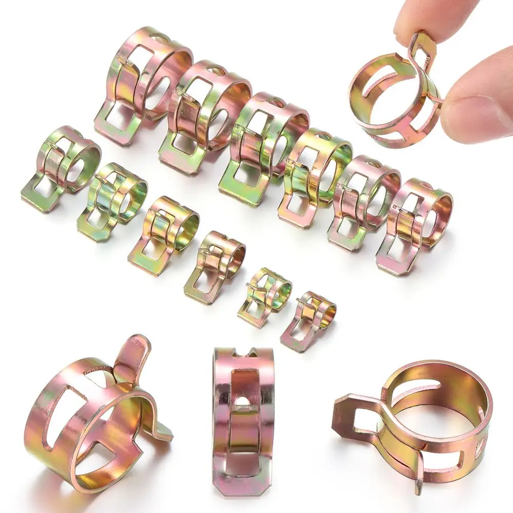 10Pcs 5-16mm Spring Clips Fuel Oil Water Hose Clip Pipe Tube Clamp Fastener