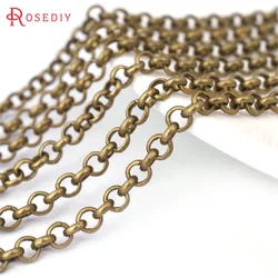 2 Meters 1.4MM 1.6MM 2MM 3MM 3.8MM Round Link Chains Necklace Chains Jewelry Making Supplies Necklace Diy Findings Accessories