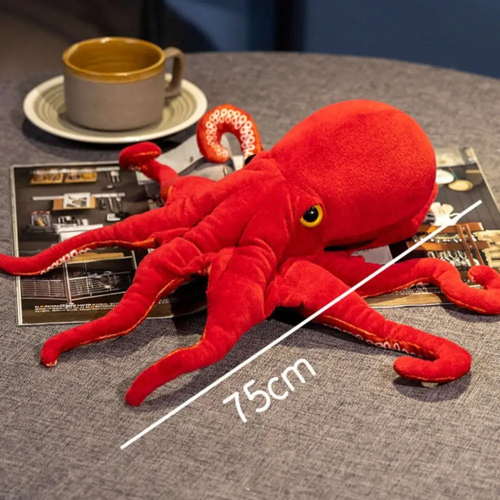 Creatieve Zeedier Octopus Knuffel Simulatie Realistische Rode Octopus Poppen Rugkussen Levensechte Gevulde Octopus Kinderen Gift