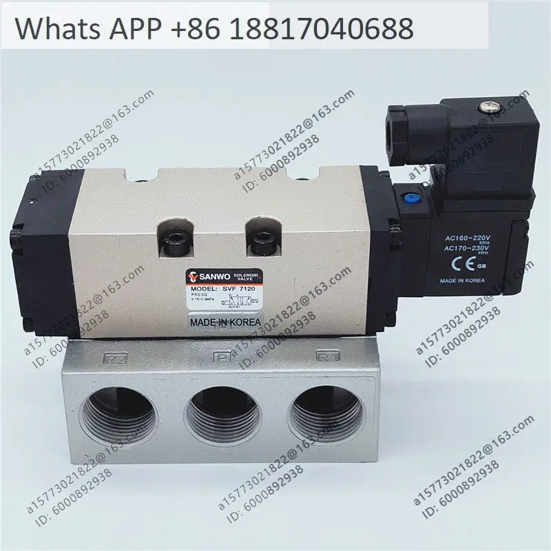 Solenoid valve SVF7120-5G/4G/4D/5D-06 two-position five-way large-flow pneumatic valve inlet valve 6-point diameter