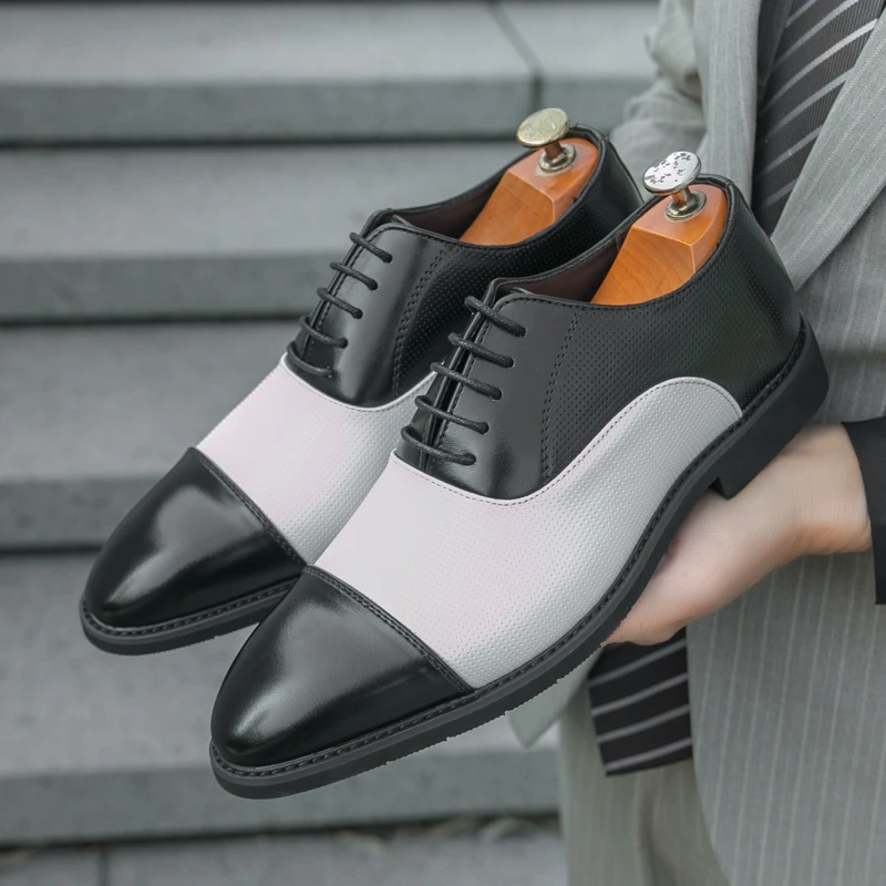 2025 Autunno Nuove scarpe in pelle transfrontaliere per uomo Casual One Step Stepping British Business Formale Set di grandi dimensioni in pelle Sho