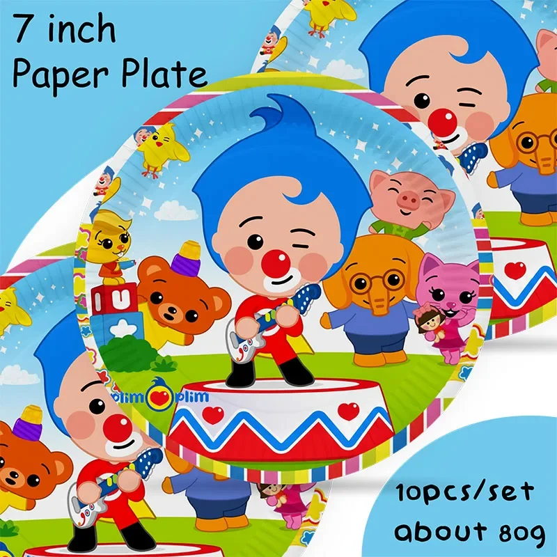 clown plim magic party decoration plate balloons latex balloon backdrop banner cake table decoration topper baby shower supplies