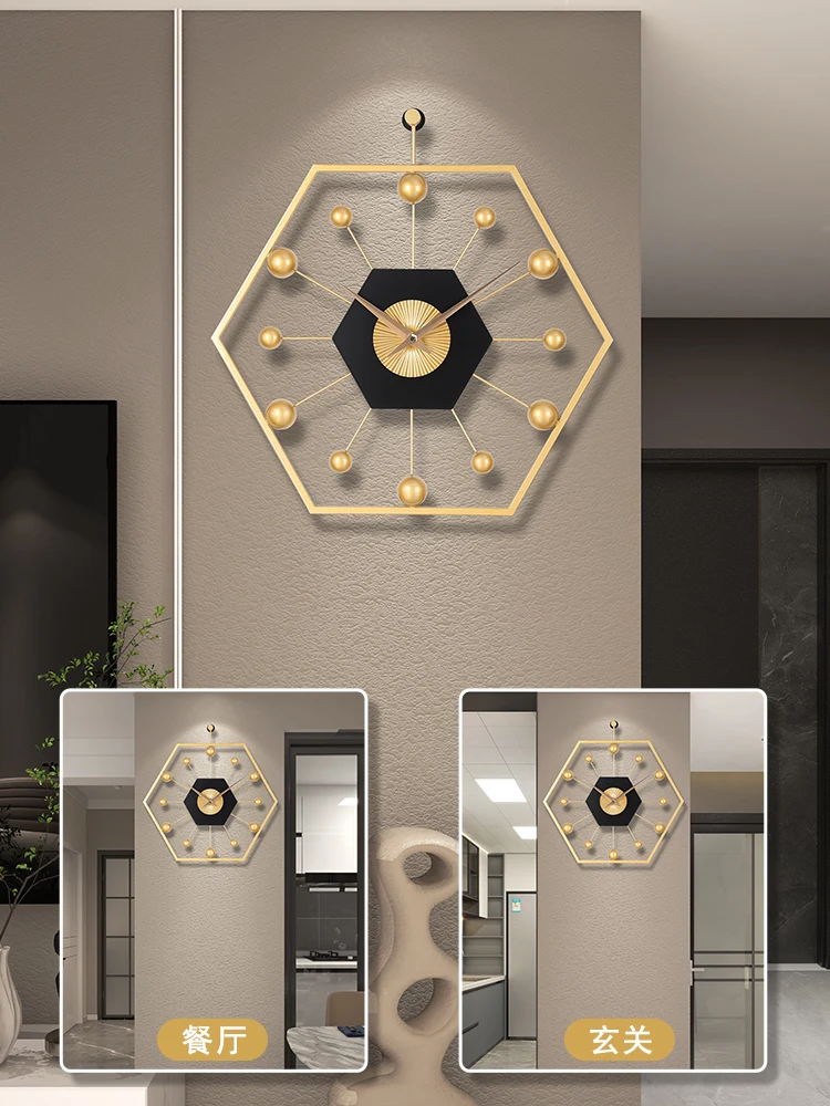 The Living Room Clock Is Minimalist Three-dimensional Minimalist and Atmospheric The Wall Clock Does Not Require Punching