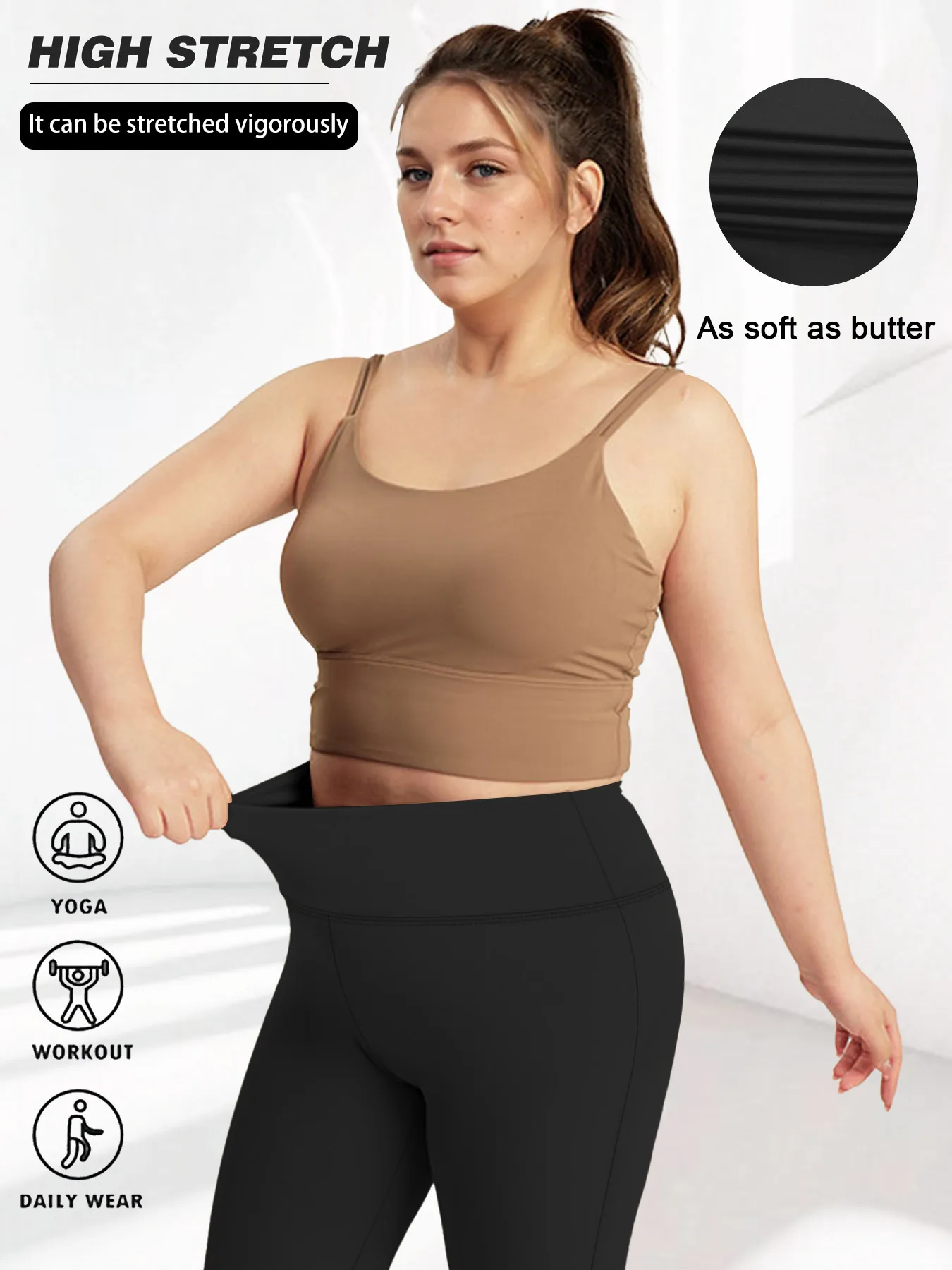 3 Pack Womens High-Waisted Flared Leggings,Workout Yoga Pants Flattering soft bootcut Knit design with tummy control