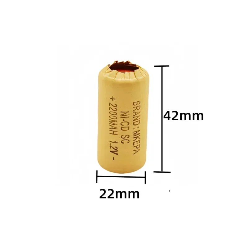 1-20pcs ไขควงไฟฟ้าเจาะ SC แบตเตอรี่ 1.2V 2200mAh Ni-Cd แบตเตอรี่แบบชาร์จไฟได้