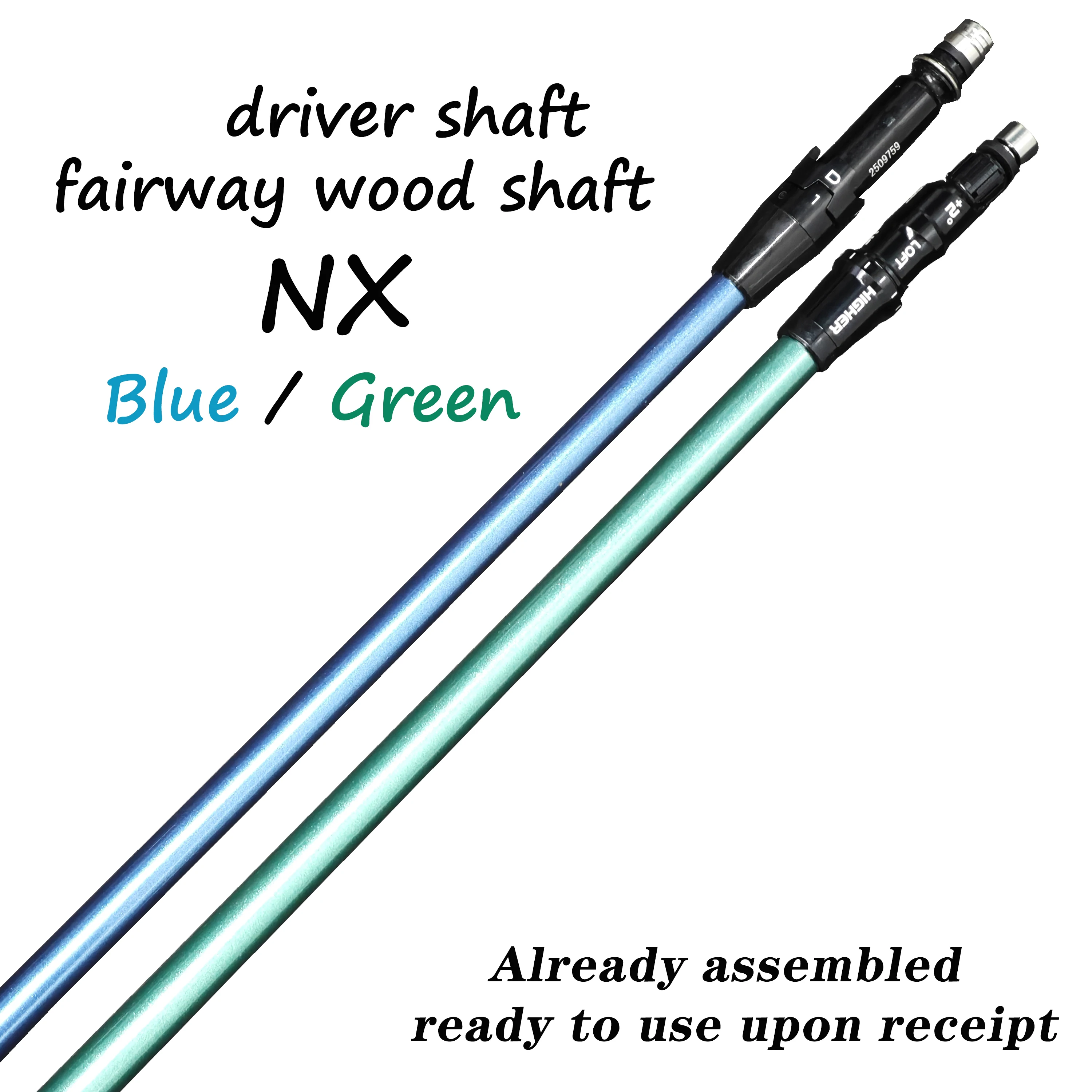 No brand Golf Drivers Shaft , Flex 50/60/70 , R / SR / S / X Fw Shaft, Free Assembly Sleeve and Grip , Club Shaft , Green / Blue