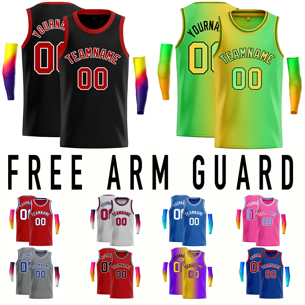 Basketball Jerseys Arm Sleeves Free Arm Guard Custom Sport Protective Gear MTB Bike Safety Crash Proof Basketball Elbow Warmer