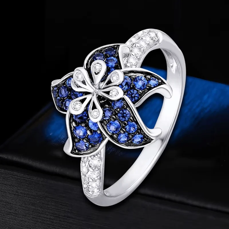 Fashion Trendy Jewelry Rings For Women Cubic Zirconia Charms Bridal Wedding Engagement White Gold Color Ring Drop Shipping