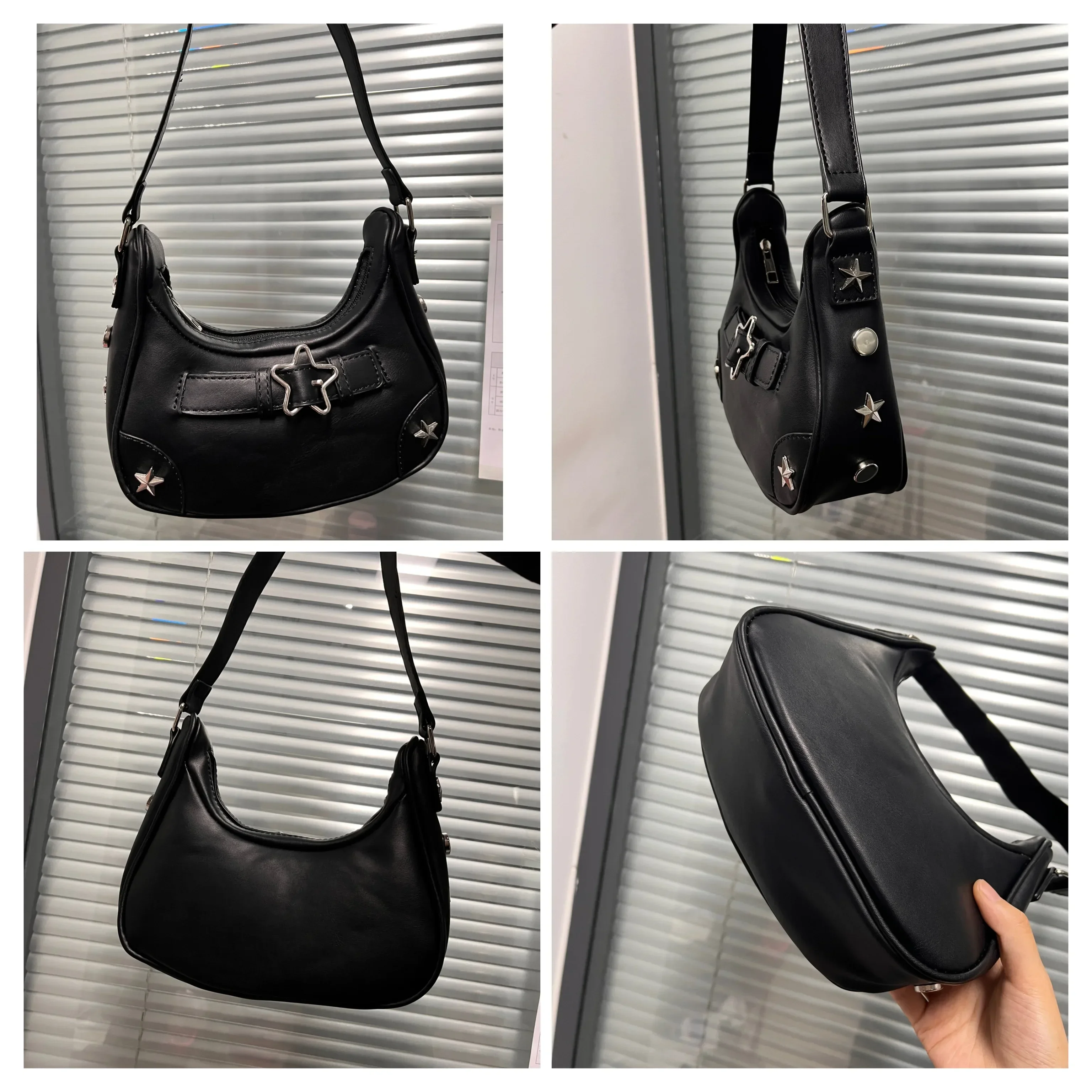Sac Bandoulière Femme RUITOTP En Cuir PU – Hobo Vintage Rétro Grande Capacité Décontracté Tendance