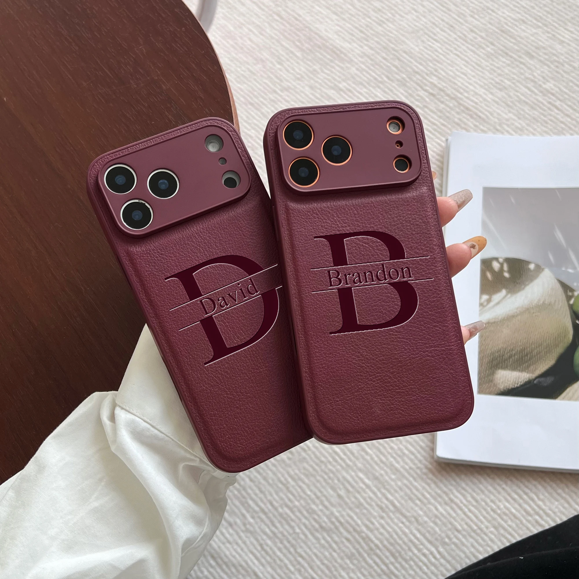 Maßgefertigte Luxus-Handyhülle im Business-Stil, kompatibel mit iPhone 11 12 13 14 15 16 17 18 Pro Max 14 15 16 Plus 17 Air – Detail 6
