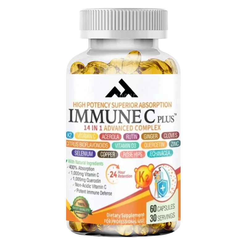 Quercetin 1000mg, Vitamin C1000mg, Vitamin D355000iu, Bitter Orange, Rosehip, Echinochloa Purpurea, 14 in 1 Immune