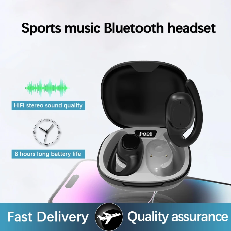 ZHUIMEZHE X3 Open Sports Wireless Bluetooth Headset,Ear Hook Headphones,HiFi Music Earphone With Mic IPX5 Waterproof Earbuds