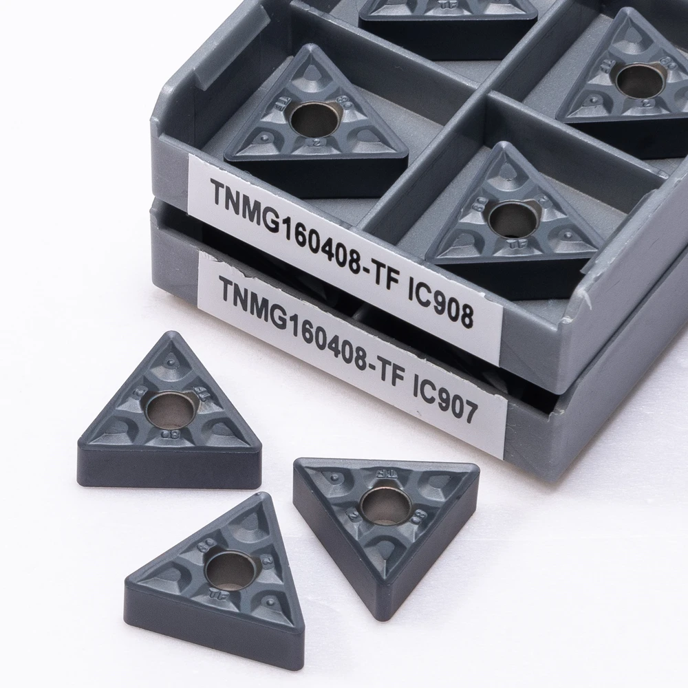 

TNMG160408-TF IC907 IC908 Цилиндрический Токарный Инструмент из цементированного карбида и фреза TNMG 160408 высококачественный токарный инструмент с ЧПУ